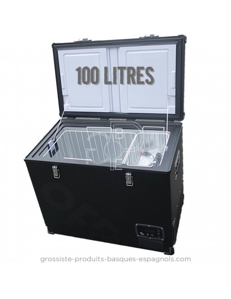 Glacière électrique Professionnelle à compression 100 L, allume cigare et secteur
