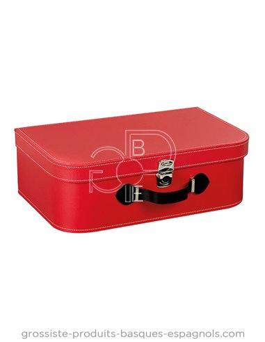 Coffret valisette carton vide rouge 26 x 19 x 9 cm