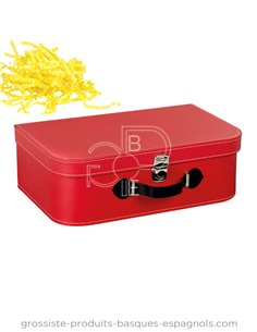 Coffret valisette carton vide rouge 26 x 19 x 9 cm 2